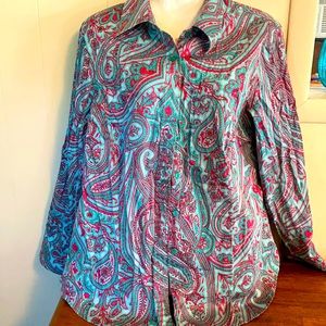 Beautiful Paisley blouse Jones New York